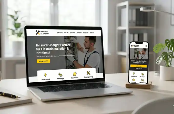 Tablet & Smartphone mit Wohnungsauflösung Homepage