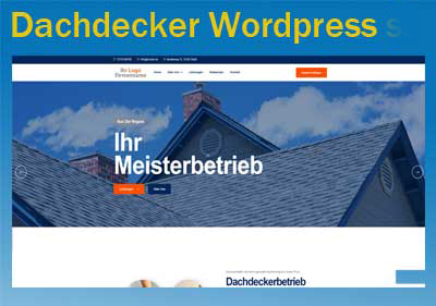 Homepage für Dachdecker. Website Demo