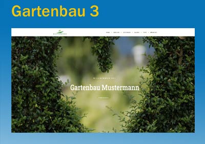 Homepage für Gartenbau. Website Demo