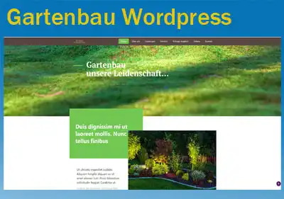 Homepage Gartenbau in Wordpress