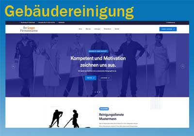 Homepage für Gebäudereinigung, Reinungsdienst