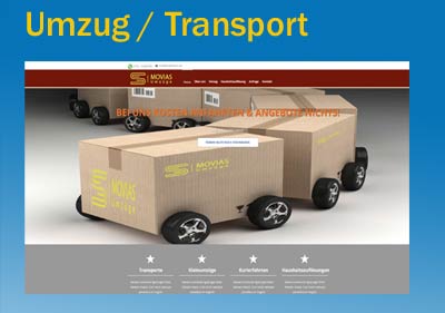 Homepage für Umzug & Transport 